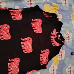 Cute Elephant Print kurta set