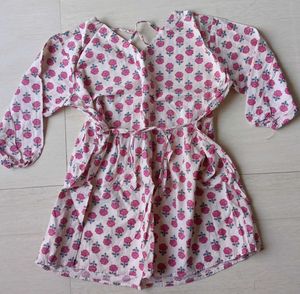 Charming Pink Floral Print Kurta