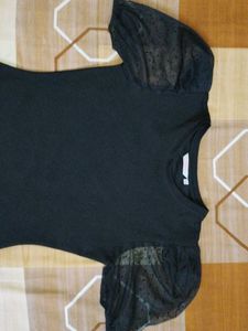 Chic Black Puff Sleeve Dress