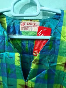 Vibrant Checkered Kurta