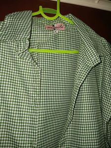 green check shirt
