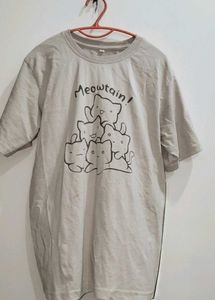 Cute Cat Graphic Oversized T-Shirt