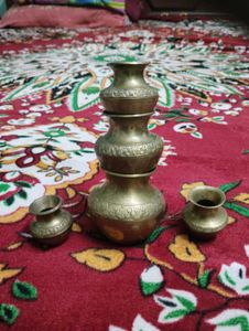 Antique Brass Kalash Pot Set