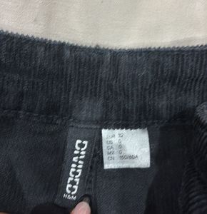 Black Wide Leg Corduroy Pants