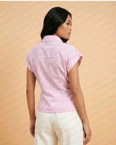 Chic Striped Wrap Top