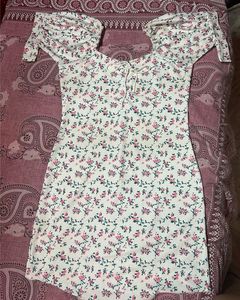 Chic Floral Puff Sleeve Mini Dress