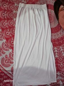 SHEIN Tiered White Maxi Skirt New
