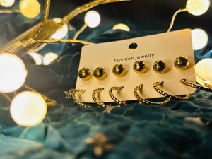 Set Of 6 Hoop Earrings