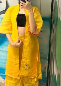 Co-ord set indowestern haldi festive outfit