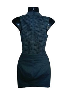Designer Black Mini Dress Double Layer Size XS &amp; S