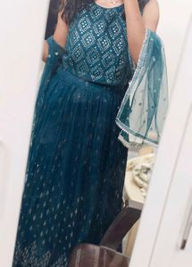 Embroidered Teal Lehenga Choli