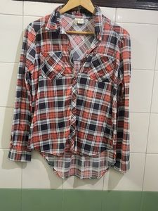 Women's Plaid Button-Up Shirt