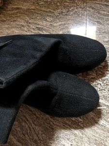 Suede Black Boots