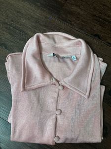 Chic Pink  Button-Up Top