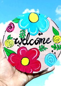 Floral Welcome Sign