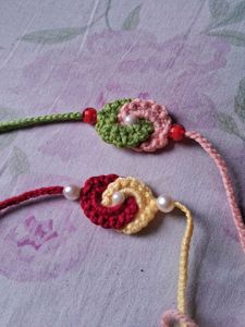 Handmade Crochet Rakhi Set