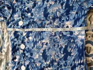 Blue Floral Print Kurta