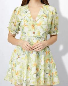 Lightweight Floral Print Mini Dress