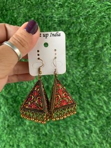 Bohemian Triangular Jhumka Earrings