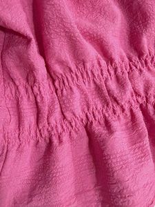 H&amp;M pink Puff Sleeve Off/On-Shoulder Top