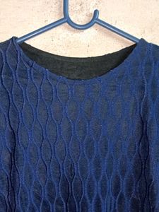 Girls Navy Blue Lace Top