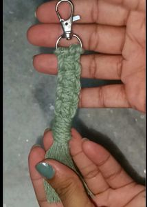 Sage Macrame Keychain