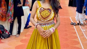 Navratri Special🌺Yellow Lehenga Choli Set