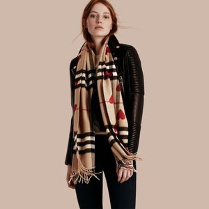 Burberry Heart Print Scarf