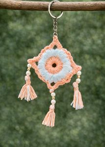 Handmade Crochet Strawberry Keychain