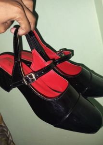 Black Block Heel Pumps