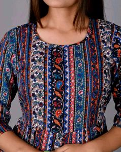 Multicolor Printed Frock Kurti