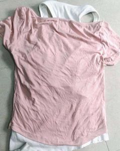 Malaysia Cute Pink Layered T-Shirt