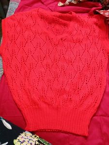 V-Neck Knit Sweater Vest