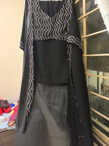Elegant Black Embellished Gown