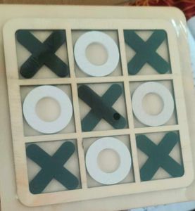 Tic-Tac-Toe Wooden Board  and a puzzle Game