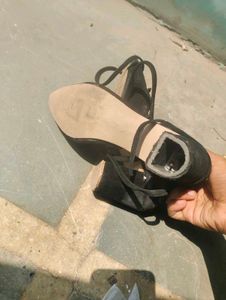 Black Suede Lace-Up Flats