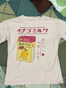 Cute Pink Milk Heart T-Shirt