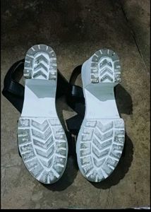 Chic Black Platform Wedge Sandals