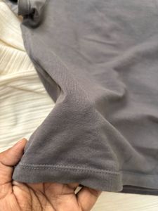 Grey Cropped T-Shirt