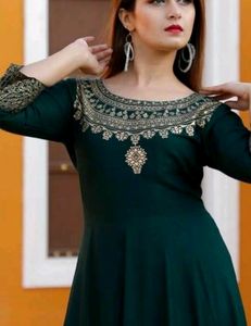 Green Kurti With Duppata