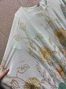 Floral Embroidered Kaftan Kurta