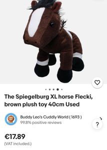 Die Spiegelburg XL horse Flecki, brown plush toy
