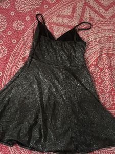 Sparkly Black Spaghetti Strap Dress