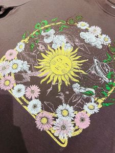 Brown Graphic Print T-shirt