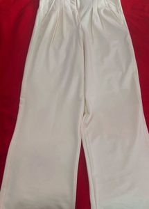 Cream Wide Leg Trousers