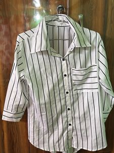 Chic Striped Button-Up Shirt
