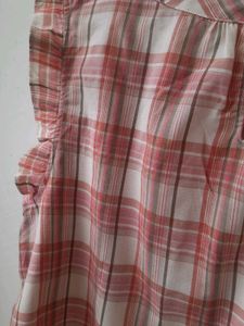 Aesthetic women pink checkTop