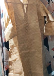 Elegant Beige golden Kurta