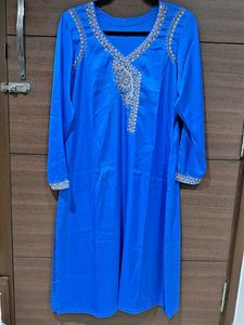 Blue Silk Kurta Set
