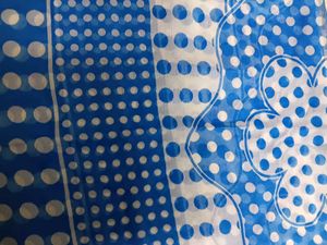Blue Polka Dot Kurta Pajama With Dupatta